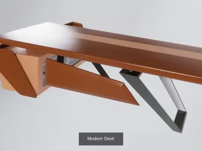 Modern Desk Collection 3D Model Pack