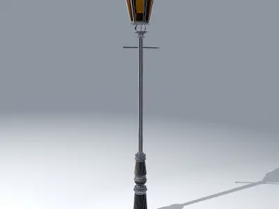 Antique Lamp Street Light  Low-poly 3D model
