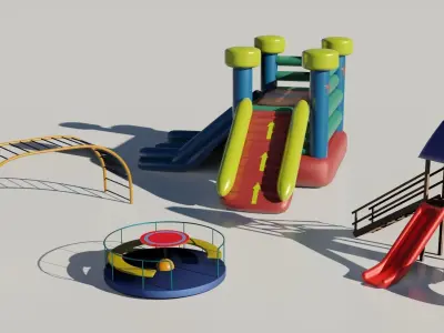 4 Rides 3D models 3D Model Pack