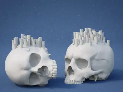 Floor Skull Candle 3D print model