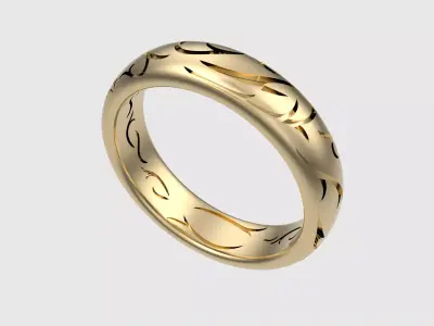 Intricate Carved Artisan Band JDBCo 3D print model