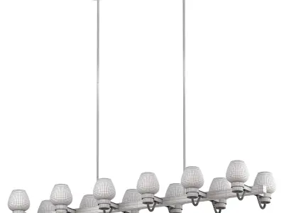 Montalembert Linear Chandelier Low-poly 3D model