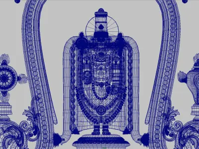 oil lamp venkateswara balaji 3D model