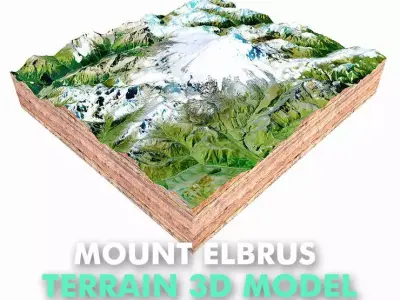Mount Elbrus Russia 3D model