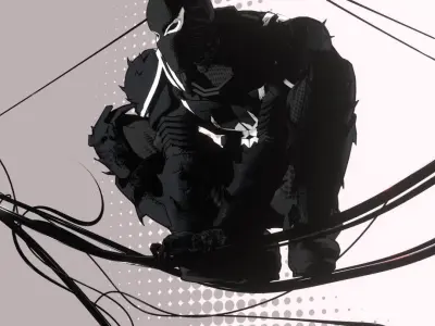 Agent Venom Toonshade rigged Blender Low-poly 3D model