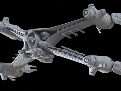 Babylon 5 StarFury Starfighter 3D STL Printable Files  3D print model