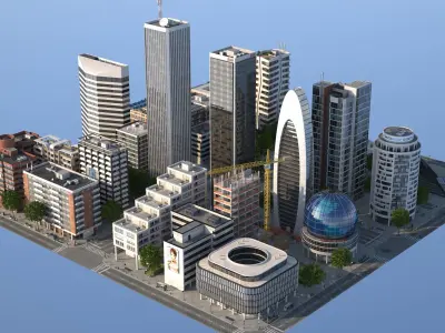 White City 2 Low-poly 3D model