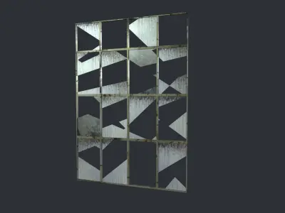 Broken Windows Low-poly 3D model