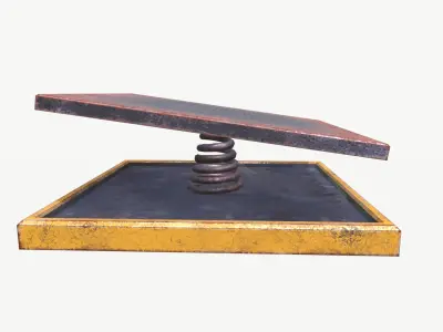 Springboard trap Low-poly 3D model