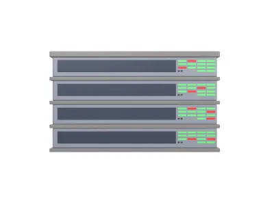 Cartoon Servers v2 003 Low-poly 3D model