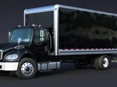 2020 Freightliner M2 106 Box truck Low-poly 3D model