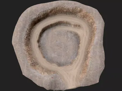 Open Pit Mine Opening 3  Low-poly 3D model