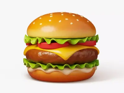 Classic Cheeseburger 3D model