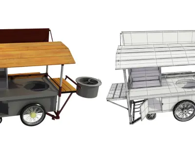 Hawker stall 3D model