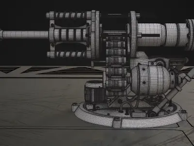 Chain autocannon 3D model