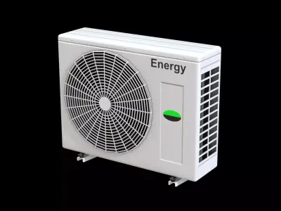 Heat pump PBR 2k Low-poly 3D model