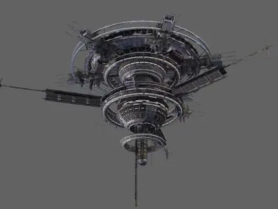 Space Station Low Poly -2 Low-poly 3D model