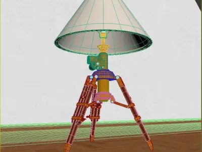 Tripod table lamp 3D model
