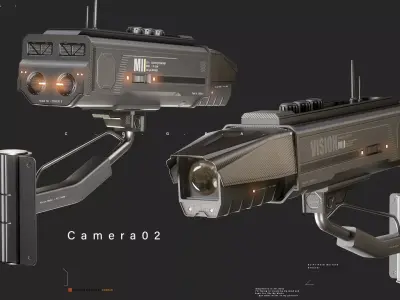 Sci-Fi CCTV Camera Pack Vol 2 3D model