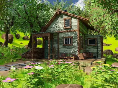 House In Forest 3D model
