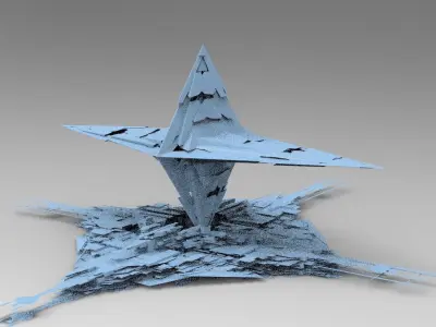 Sunlight Crystal Shard Tower 2  3D model
