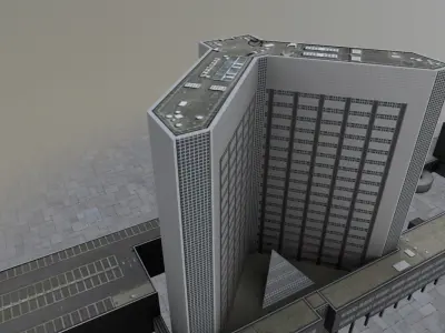Amsterdam Belastingdienst Low-poly 3D model