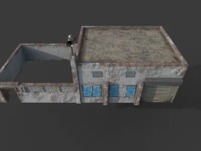 Village Mosque Low-poly 3D model
