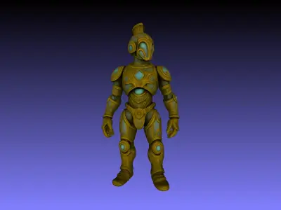 Azaryon High Poly Fantasy Armored Warrior Character 3D model