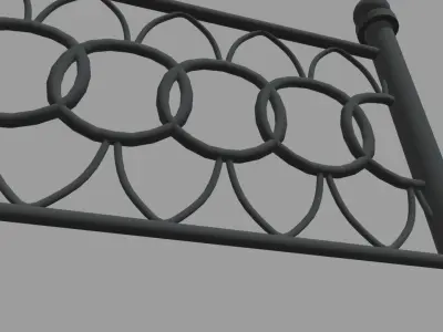Fence 07 Low-poly 3D model