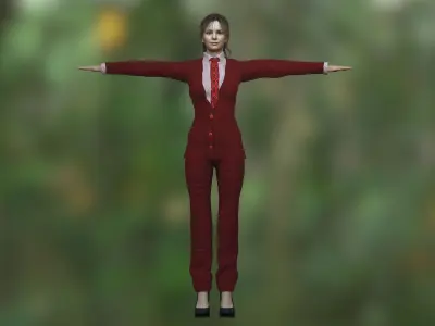 crowd sets Low-poly 3D model