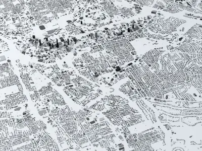 Atlanta Streets and Buildings 3D model