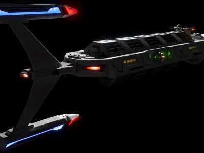 STAR-TREK Federation Cargo Freighter 3D model