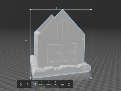 holiday-themed cottage 3D print model