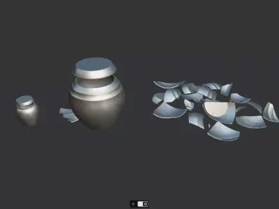 Korean Traditional Jar - JangDokDae 01-08 Low-poly 3D model