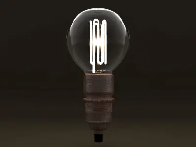 Eco-filament Globe shaped bulb 3D model