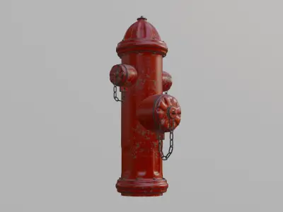 Damaged Fire Hydrant  3D model