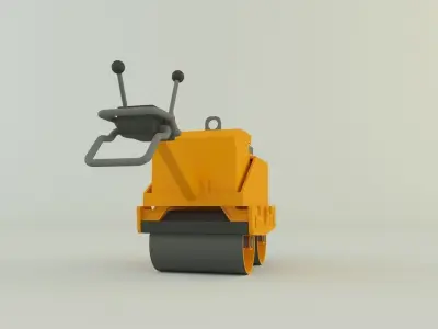 Double Roller asphalt construction machine 3D model