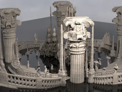 Corinth Pillar city  3D model