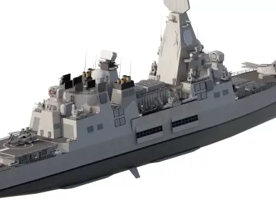 US NAVY NUCLEAR POWERED CRUISER 3D model