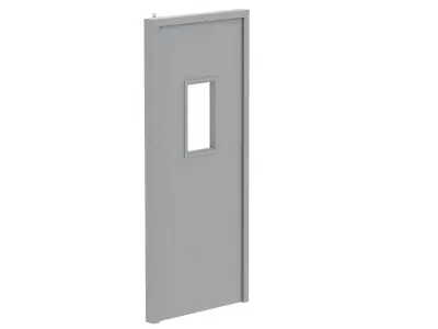Single Fire Exit Door 3D model
