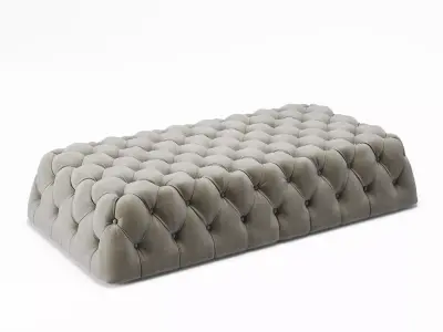 R C tufted ottoman 3D model
