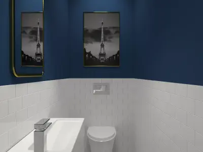 Bathroom-003 Powder Room 3D model
