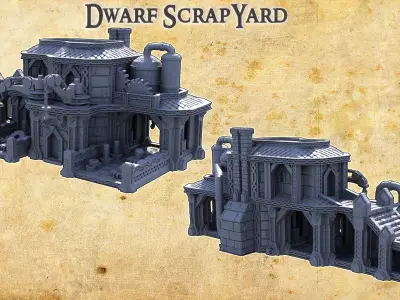 Dwarf Scrapyard - Tabletop Terrain - 28 MM 3D print model