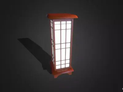 japanese lamp Low-poly 3D model purchase