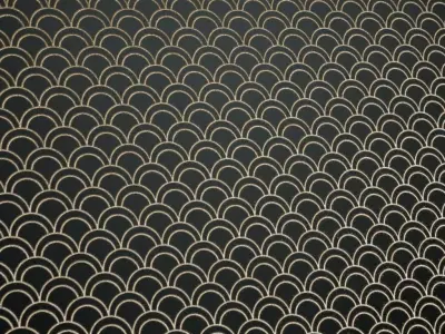 Elegant Fan-Pattern Gold Metal Grill PBR Seamless Texture