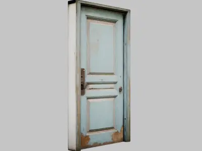 White Door Low-poly 3D model get