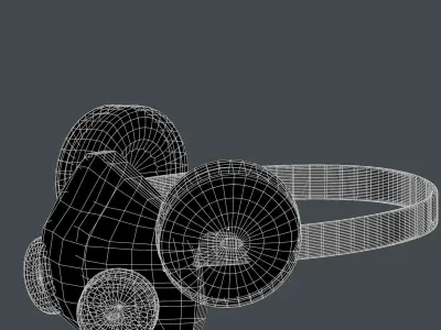 Gas mask helmet 3d model scifi Low-poly  Low-poly 3D model