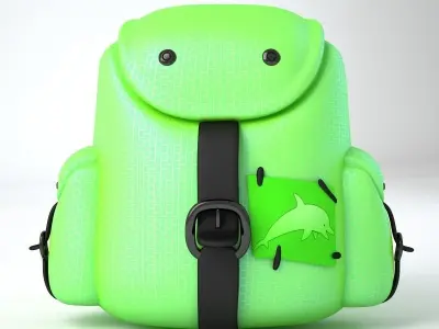 Back Pack Green 3D model