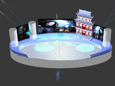 Stage party concert fashion catwalk T station  15 3D model