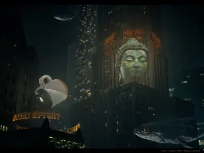 3D Holograms Pack Vol 01 Low-poly 3D model